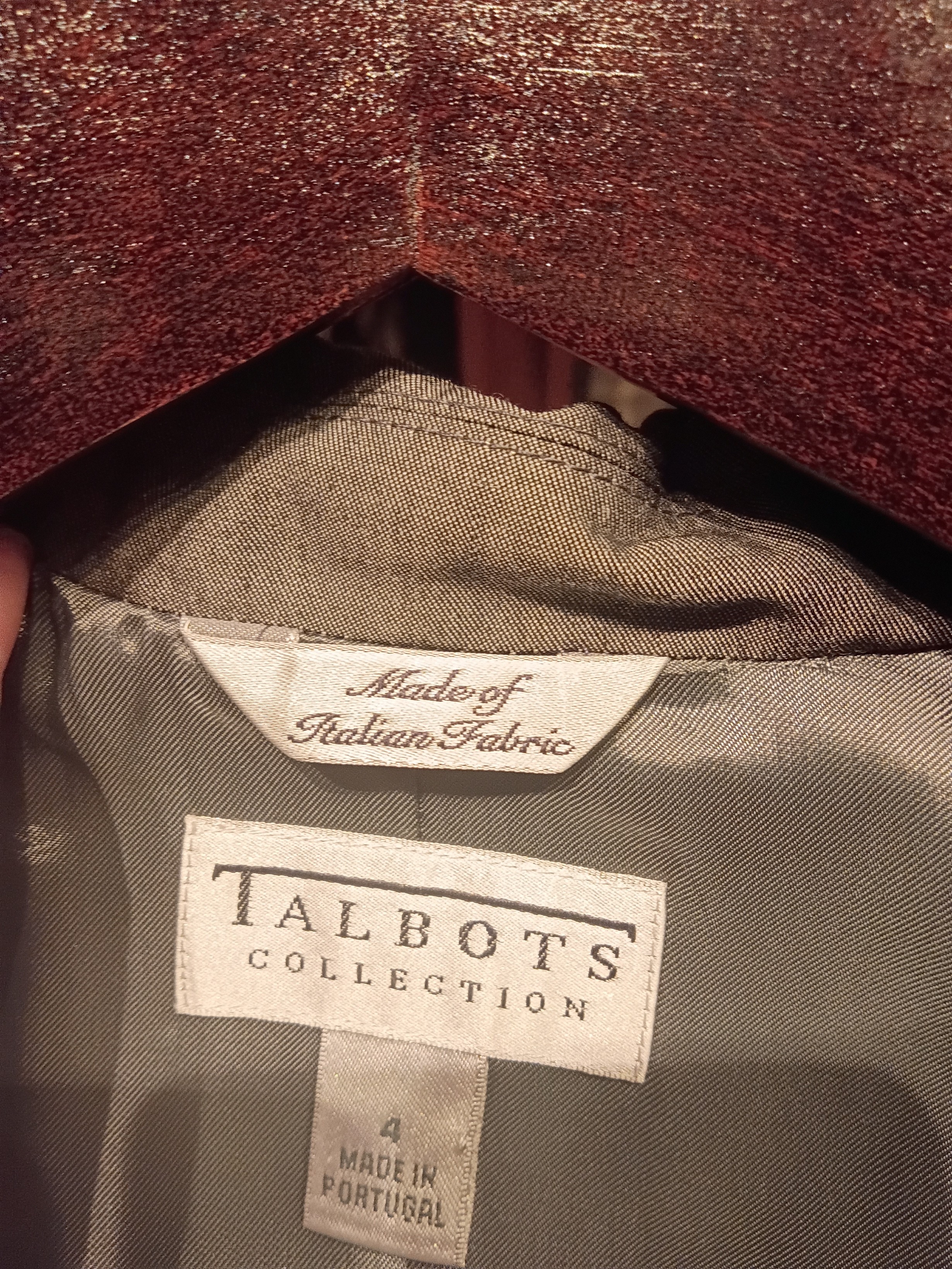 Vintage Talbots Women's Gray Long Trench Coat Pant Suit — image 5 of 7